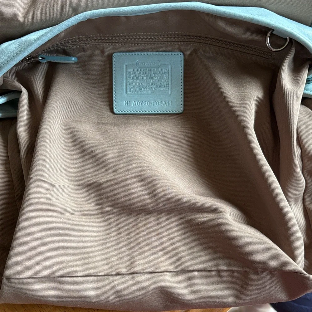2007 Coach Soho Hampton in Aqua/Robin’s egg blue